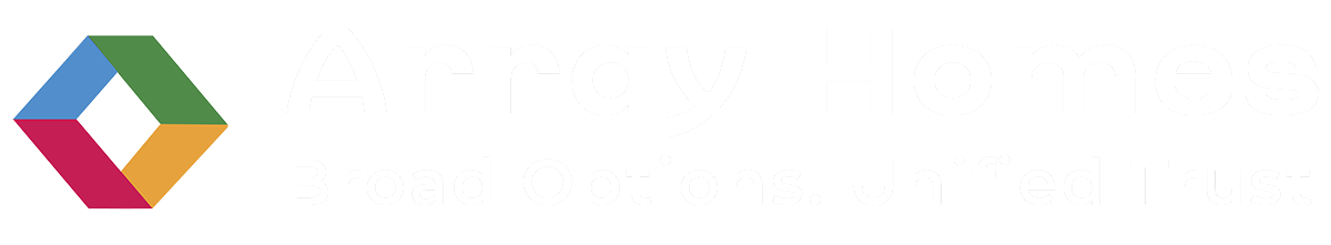 Array Homes Real Estate Logo White